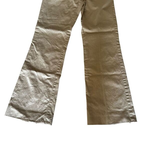 Tory Burch khaki beige pants straight leg mid rise casual work SZ 6 #2419 - Picture 4 of 14